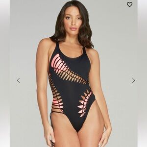 Agent Provocateur size 3 Black and Pink Women's Swimwear sexy